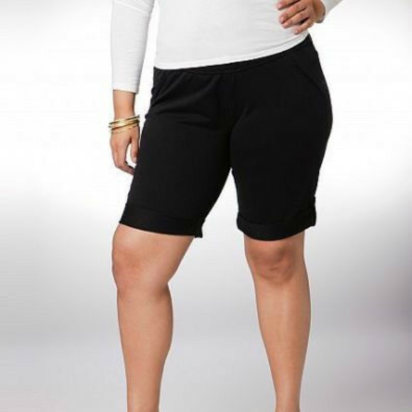 NEW ! Beyonce Dereon Stretch logo Bling Bike Shorts RED PLUS 3X 22 24 - Picture 15 of 17